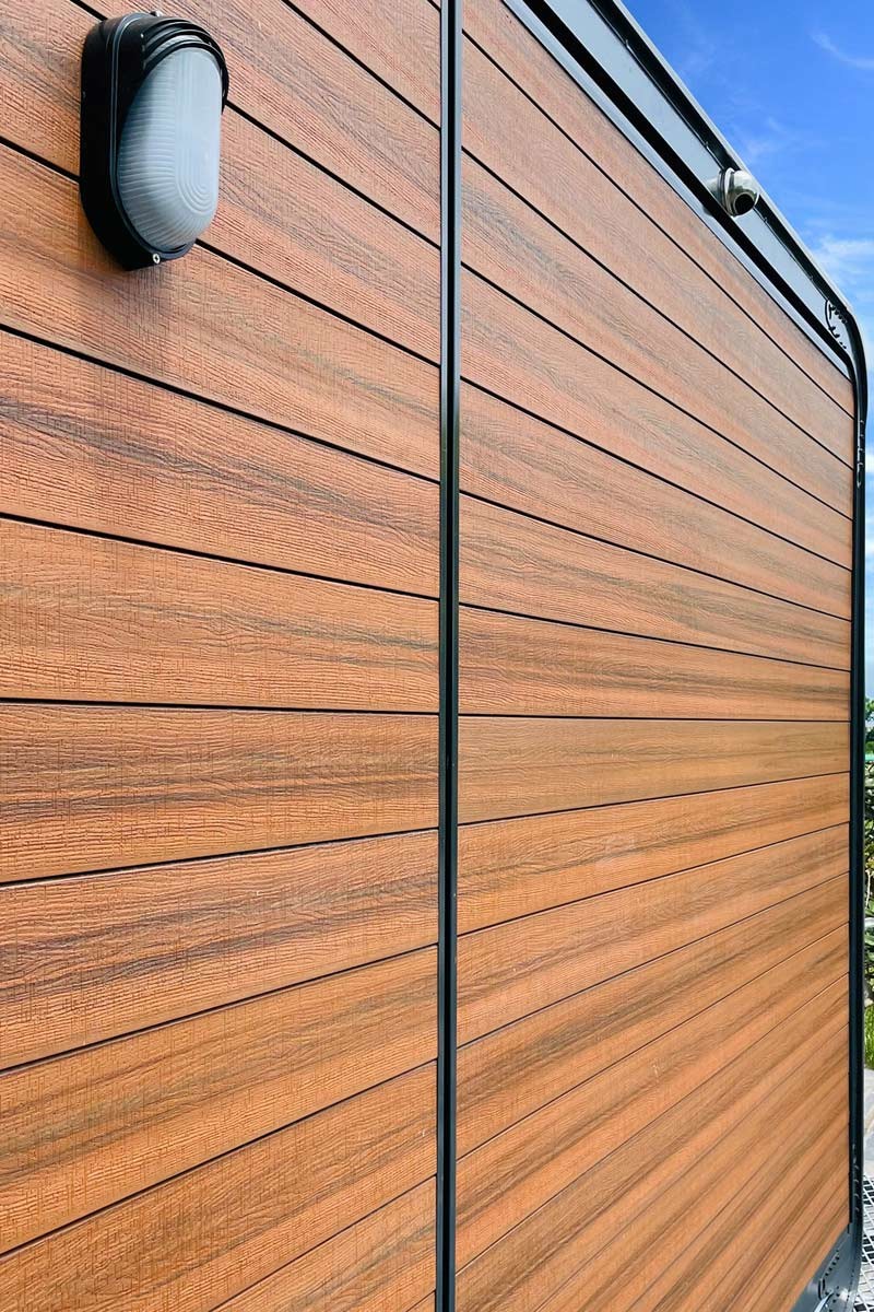 Embossed WPC Decorative Wall Panel Outdoor 3d Exterior Wall Panels Composite