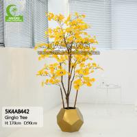 Buy cheap Anti Fading Easy To Care Height 170cm Artificial Ginkgo Tree All Season product