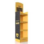 Eco Friendly Resuable 200g Kraft Paper Floor Display Rack