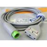 Buy cheap Compatible 12 Pin ECG Monitor Cable , Patient ecg trunk cable For Hospital from wholesalers