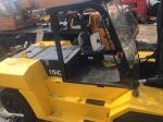 Japan second hand Komatsu 15ton forklift , FD150E-7 15t capacity forklift for