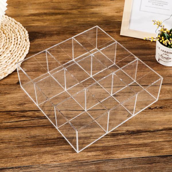 Buy cheap 30x30x10cm Clear Acrylic Collection Box With Compartments For Figure Dolls Nail Polish from wholesalers