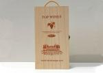 Handmade Decorative Personalised Wooden Wine Box Plywood Material For Double