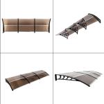 Ultraviolet resist 120cm Outdoor Polycarbonate Awning