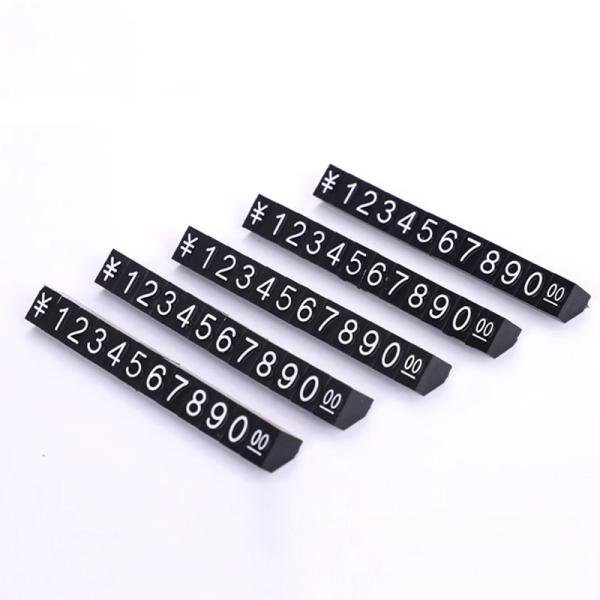Buy cheap Symbol Black Numerals Price Tag Cube Custom For Retail Shop Sale Display from wholesalers