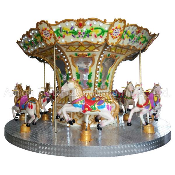 Buy cheap 12 Riders Merry Go Round Kiddie Ride Down Transmission 3 M Height from wholesalers