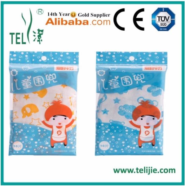 Buy cheap 1 Ply Paper Disposable Baby Apron Waterproof Aby Paper Bibs from wholesalers