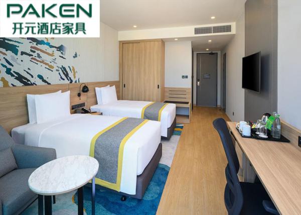 Buy cheap Holiday Inn Hotel Room Ashtree Veneer Furniture Minimalist Straight Line Customizable Color from wholesalers
