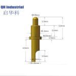 Factory price customized accessories brass gold plated female male spring loaded