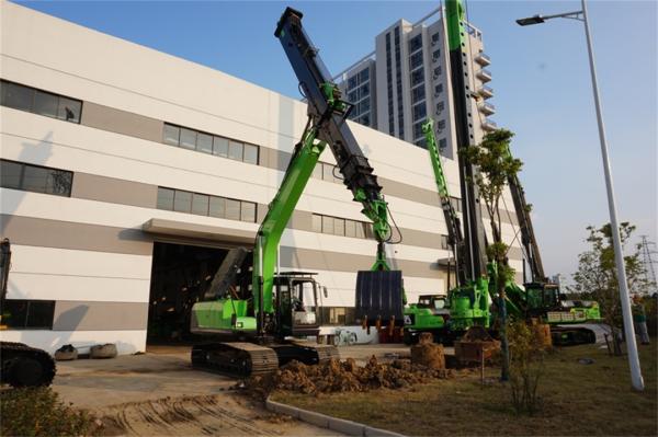 Buy cheap Excavator Long Reach Boom Attachment Clamshell Telescopic Arm For Construction Drilling Rig from wholesalers