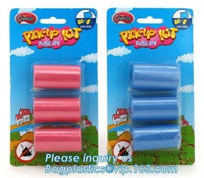 security factory sales biodegradable pet waste dog poop bag, Heavy Duty Custom Biodegradable PE Dog Poop Pet Waste Bags