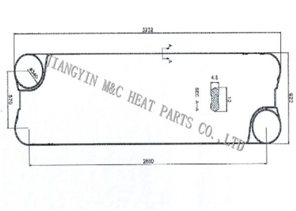 Quality High Temp Resistant Heat Exchanger Gaskets GX205 Stainless Steel 316L for sale