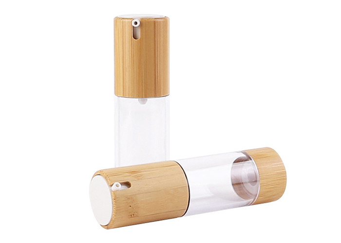 15ml 30ml Wooden Airless Packaging Serum Bottle
