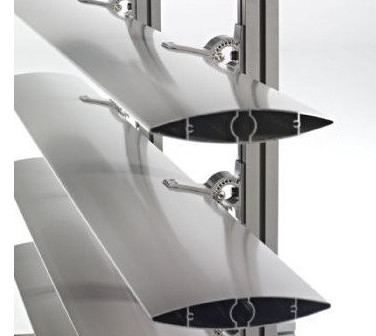 Anodizing Aluminium Industrial Fan Blades , 6063 Aluminum Profile , Silvery / Black