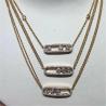 Buy cheap Luxury jewelry Mk Three drill sliding necklace 18k white gold yellow gold rose gold diamond necklace from wholesalers