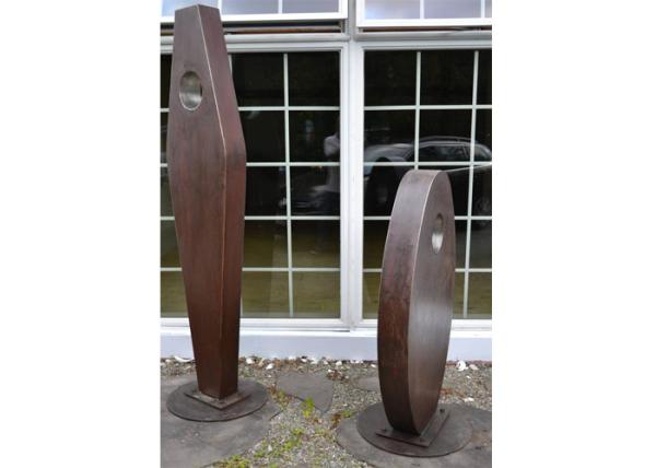 Buy cheap Garden Decoration Painted Stainless Steel Metal Sculpture Art 200cm / 160cm Height from wholesalers