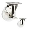 Buy cheap 75mm Stainless Steel Casters With Double Brake Top Plate Solid Nylon Casters Customize from wholesalers