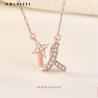 Buy cheap 2g 17.7in Sterling Silver Jewelry Necklaces 18k Ceremony Twisted Gold Star Necklace from wholesalers