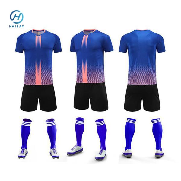 Buy cheap Personalized Customized Football Team Jersey Made of Quick-Dry Polyester Fabric from wholesalers