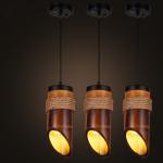 Retro Loft Vintage Chandelier Restaurant Corridors Chinese Antique Bamboo Rope