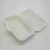 Buy cheap corn starch lunch box with lid take-away packaging box disposable fast food box wholesale from wholesalers