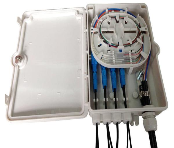 Buy cheap IP65 8 Core FTTC Fiber Optic Termination Boxes 1x8 PLC Splitter from wholesalers