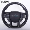 Buy cheap Custom Carbon Fiber Black Perforated Leather Steering Wheel Ford F150 Raptor from wholesalers