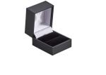 Screen Printing Leather Jewelry Box , Black Jewelry Boxes For Rings Only