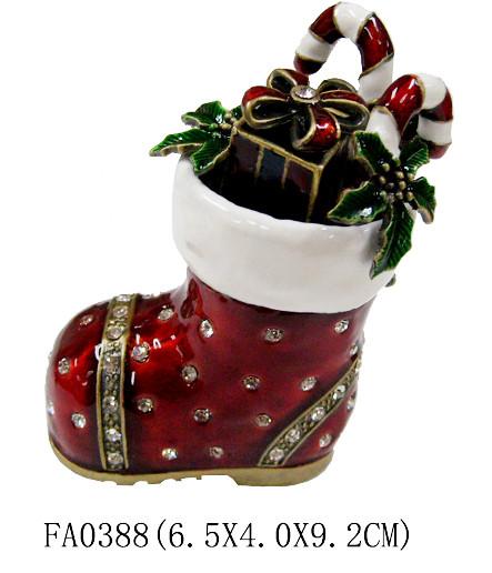 Buy cheap Colorful Glossy metal Craft Christmas Jewelry Box from wholesalers