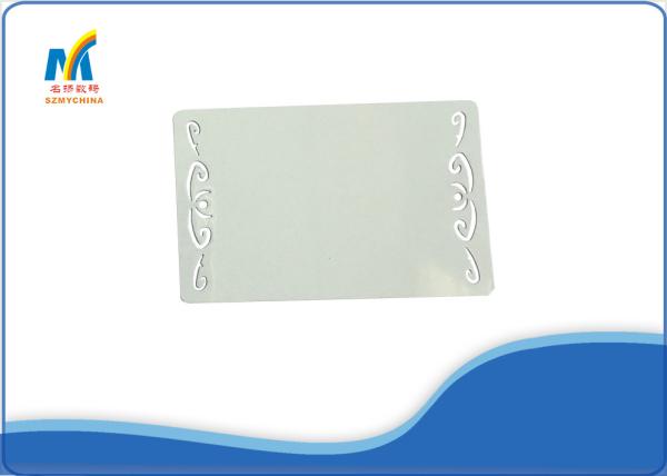 Buy cheap ROHS White Sublimation Metal Business Cards Butterfly Design With 68*54 Mm Print Size from wholesalers