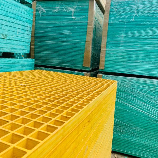 Buy cheap Custom Yellow Fiberglass Grating Lightweight Aging Resistant FRP Grille from wholesalers