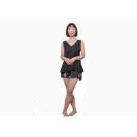 Buy cheap Popular Summer Ladies Satin Pyjamas Blackless Tank Tops With Fashion Lace And product