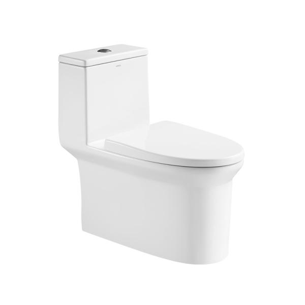 Buy cheap ISO9001 One Piece Toilets Siphon Flush Chair Height Elongated Toilet With Seat Soft Closed from wholesalers