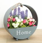 Metal round /hexagon shape wall hanging flower pot wall/garden decoration