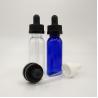 Buy cheap Custom Transparent Glass Dropper Bottles Black Screw Cap For Various Liquid Storage from wholesalers