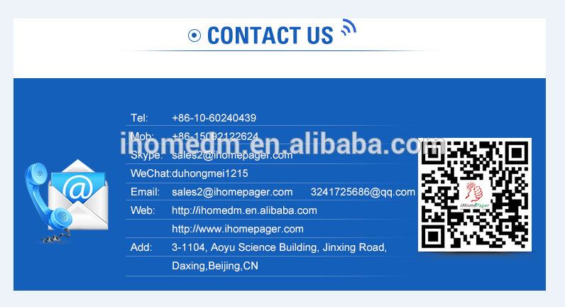 C200 Nice customized language logo wireless call button with menu folder