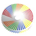 Printed Round Product Sticker, Waterproof Plastic Round Sticker, Adhesive Paper