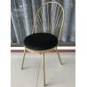 Buy cheap 87cm Wrought Iron Upholstered Dining Chairs from wholesalers