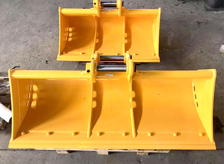 Customized Excavator attachments excavator rocke bucket crusher bucket yellow black bucket