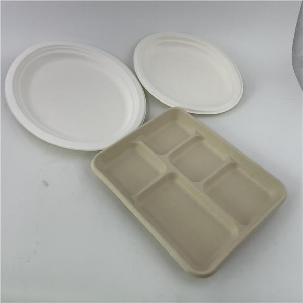 Buy cheap Biodegradable Tableware Sugarcane Bagasse Pulp Paper Plate Dinnerware Sets from wholesalers