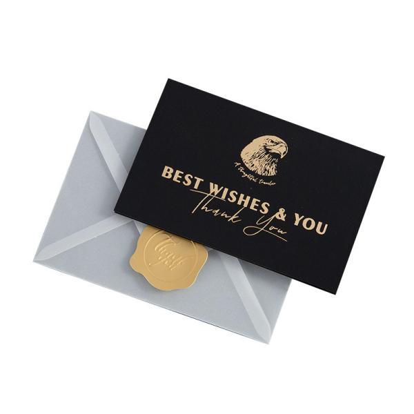 Buy cheap High Grade Touch Birthday Black 250gsm Bronzed Greeting Card With Envelope from wholesalers