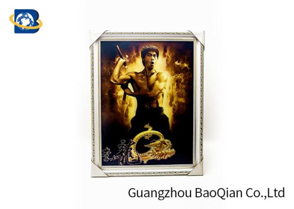 Customized Lenticular 3D Pictures Stereograph Printing Flip Bruce Lee Animation