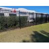 Buy cheap Black Powder Coated Tubular Iron Fence Solid Metal Horizontal Designs For Garden from wholesalers