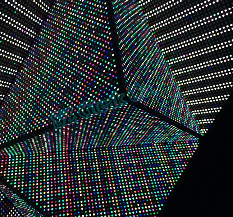 New product 3d led triangular dj screen for nightclub stage pub