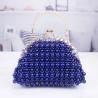 Buy cheap Blue Pearl Hand Bags Hand Weaving With Iron Twist For Women'S 18cm length from wholesalers