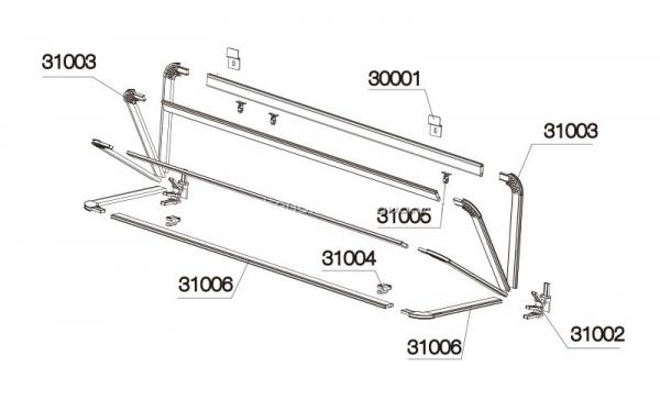 3.0m French Style Awnings Aluminum Dutch Metal Dome Awnings