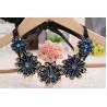 Buy cheap Fancy Blue Dance Wear Accessories Golden Edge Flower Collar Necklace With Crystal Beaded from wholesalers