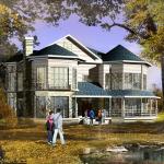 European Style Luxury Light Steel Structure House by Prefab Home Kits