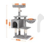 Contemporary Songmics Cat Tree Accessories Modern Looking Multilevel 110 Cm Tall