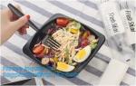 7in1 FDA Aviation Heavyweight Disposable Clear Plastic Camping Cutlery Set with